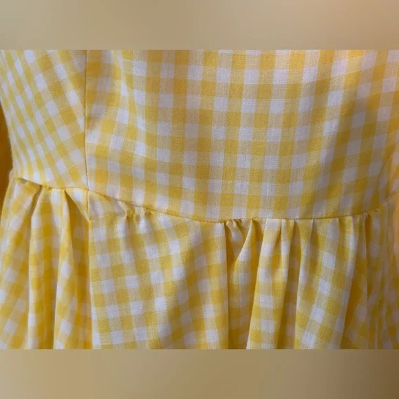 Handmade Prairie cottage-core Gingham Dress - Picture 4 of 16